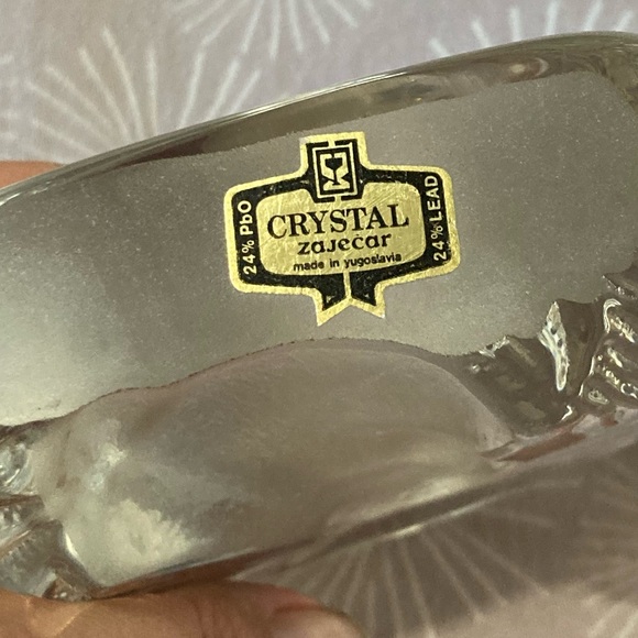 ZAJECAR crystal made in Yugoslavia. Bunny paperweight. - Picture 2 of 6